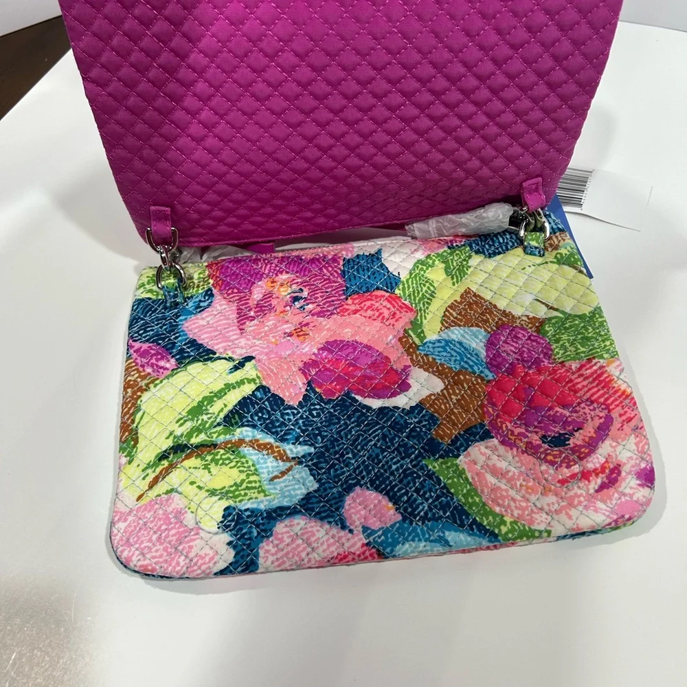 Vera Bradley Bright Pink “Superbloom” Crossbody Multiple use Two-piece NEW RFID